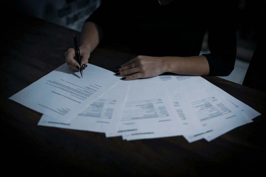 Solicitor reviewing Contracts